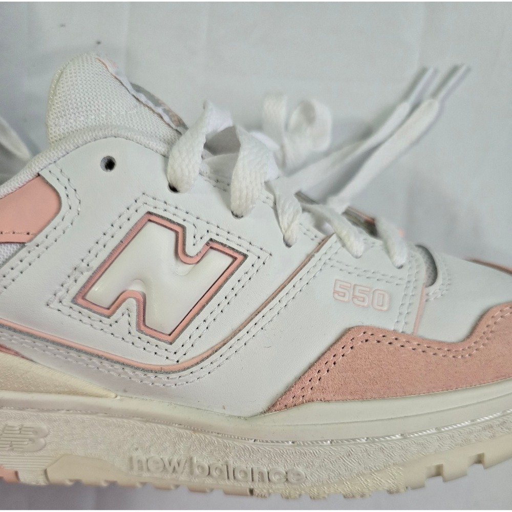 New Balance 550 White Pink Sneakers GSB550CD Womens 7.5 Kids 6 Low Top NWOT - Picture 13 of 15